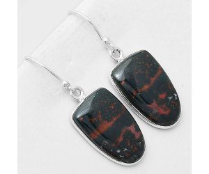 Blood Stone Earrings SDE86614 E-1001, 12x20 mm