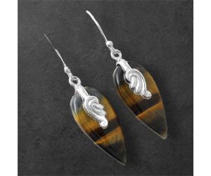 Blue Tiger Eye Earrings SDE86856 E-1137, 11x25 mm