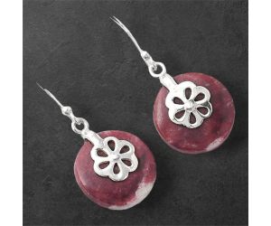 Pink Thulite Earrings SDE86878 E-1137, 16x16 mm