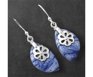 Dumortierite Quartz Earrings SDE86900 E-1137, 12x20 mm