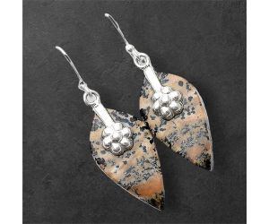 Russian Honey Dendrite Opal Earrings SDE86905 E-1137, 13x25 mm