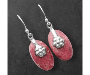 Pink Thulite Earrings SDE86915 E-1137, 12x20 mm