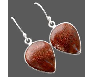 Red Moss Agate Earrings SDE87000 E-1001, 14x17 mm
