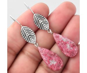 Pink Thulite Earrings SDE87032 E-1203, 11x24 mm