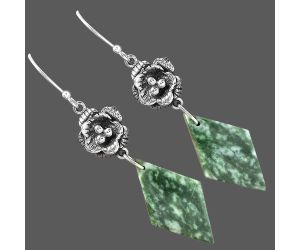 Dioptase Earrings SDE87136 E-1237, 14x25 mm