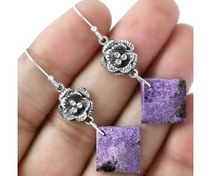 Purpurite Earrings SDE87155 E-1237, 14x14 mm