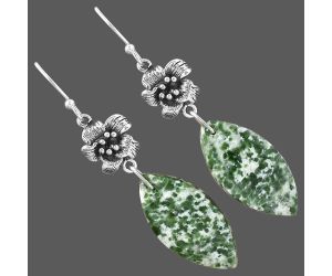 Dioptase Earrings SDE87156 E-1237, 13x25 mm