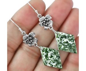 Dioptase Earrings SDE87162 E-1237, 16x24 mm