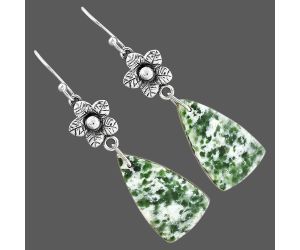 Dioptase Earrings SDE87267 E-1237, 13x22 mm