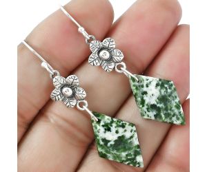 Dioptase Earrings SDE87269 E-1237, 14x23 mm