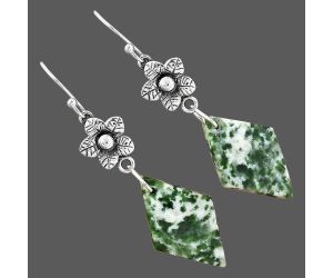 Dioptase Earrings SDE87269 E-1237, 14x23 mm