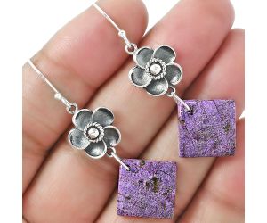 Purpurite Earrings SDE87311 E-1237, 14x14 mm