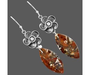 Rare Cady Mountain Agate Earrings SDE87314 E-1237, 12x26 mm