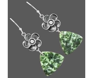 Dioptase Earrings SDE87315 E-1237, 18x18 mm