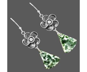 Dioptase Earrings SDE87335 E-1237, 11x16 mm