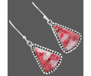 Pink Thulite Earrings SDE87396 E-1229, 12x17 mm