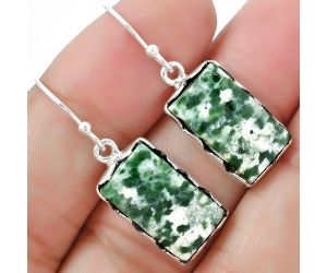 Dioptase Earrings SDE87415 E-1113, 10x17 mm