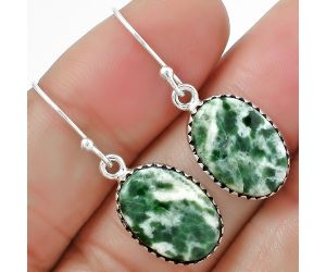 Dioptase Earrings SDE87488 E-1113, 11x15 mm