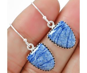 Dumortierite Quartz Earrings SDE87504 E-1113, 11x13 mm