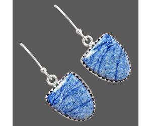 Dumortierite Quartz Earrings SDE87504 E-1113, 11x13 mm