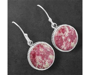 Pink Thulite Earrings SDE87581 E-1001, 16x16 mm