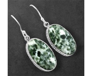 Dioptase Earrings SDE87610 E-1001, 13x22 mm