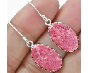 Pink Thulite Earrings SDE87663 E-1113, 11x18 mm