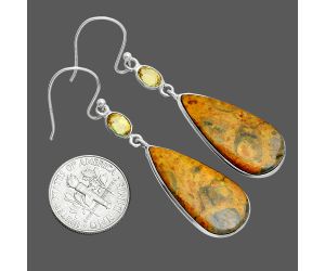 Eclipse and Citrine Earrings SDE88531 E-1002, 12x26 mm