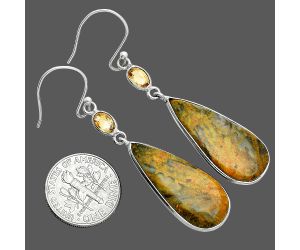 Eclipse and Citrine Earrings SDE88538 E-1002, 12x28 mm