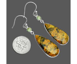 Eclipse and Peridot Earrings SDE88561 E-1002, 12x27 mm