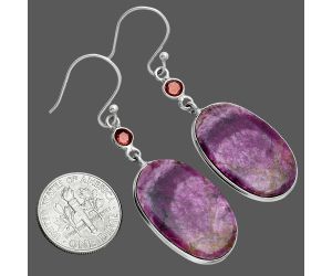 Pink Cobalt and Garnet Earrings SDE88627 E-1002, 16x24 mm