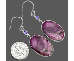 Pink Cobalt and Amethyst Earrings SDE88665 E-1002, 16x24 mm