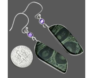 Star Galaxy Jasper and Amethyst Earrings SDE88671 E-1002, 12x31 mm