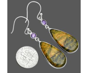 Eclipse and Amethyst Earrings SDE88687 E-1002, 13x25 mm