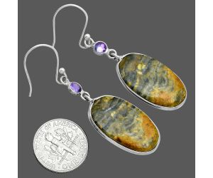 Eclipse and Amethyst Earrings SDE88688 E-1002, 14x24 mm