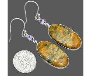 Eclipse and Amethyst Earrings SDE88689 E-1002, 15x27 mm