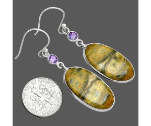 Eclipse and Amethyst Earrings SDE88691 E-1002, 13x24 mm