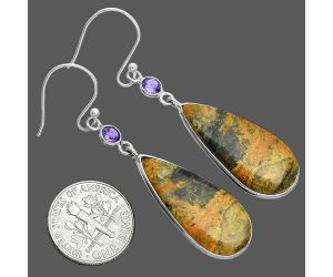 Eclipse and Amethyst Earrings SDE88692 E-1002, 13x28 mm