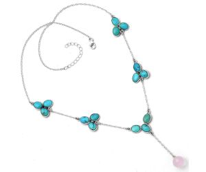 Faceted Rose Quartz Briolette Ball & Nevada Turquoise Necklace SDN1430 N-1005, 9x9 mm