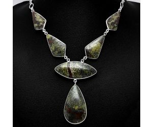 Dragon Blood Stone Necklace SDN1851 N-1014, 20x36 mm
