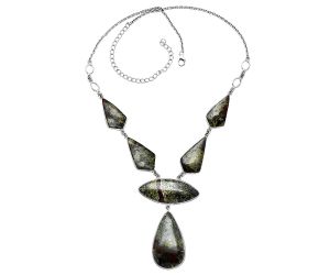 Dragon Blood Stone Necklace SDN1851 N-1014, 20x36 mm