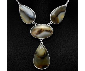 Montana Agate Necklace SDN1874 N-1013, 21x32 mm