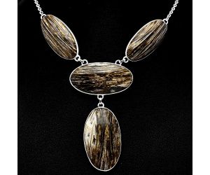 Stick Agate Necklace SDN1880 N-1013, 20x34 mm