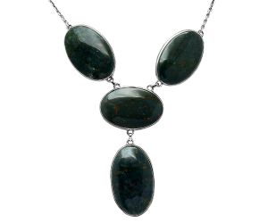 Blood Stone Necklace SDN1881 N-1013, 19x32 mm