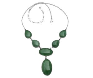 Green Aventurine Necklace SDN2014 N-1013, 22x34 mm