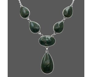 Blood Stone Necklace SDN2017 N-1013, 17x28 mm
