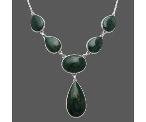 Blood Stone Necklace SDN2022 N-1013, 17x31 mm