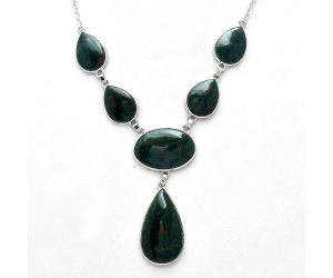 Blood Stone Necklace SDN2062 N-1013, 17x29 mm