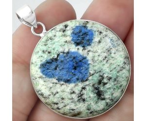 Natural K2 Blue - Azurite In Quartz Pendant SDP100547 P-1001, 31x31 mm