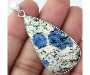 Natural K2 Blue - Azurite In Quartz Pendant SDP100548 P-1001, 23x42 mm